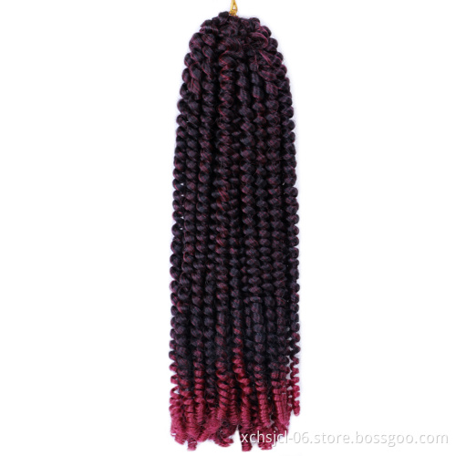 12 Inches Spring Twist Braiding Hair Crochet Braids Synthetic Hair Extensions for Beauty